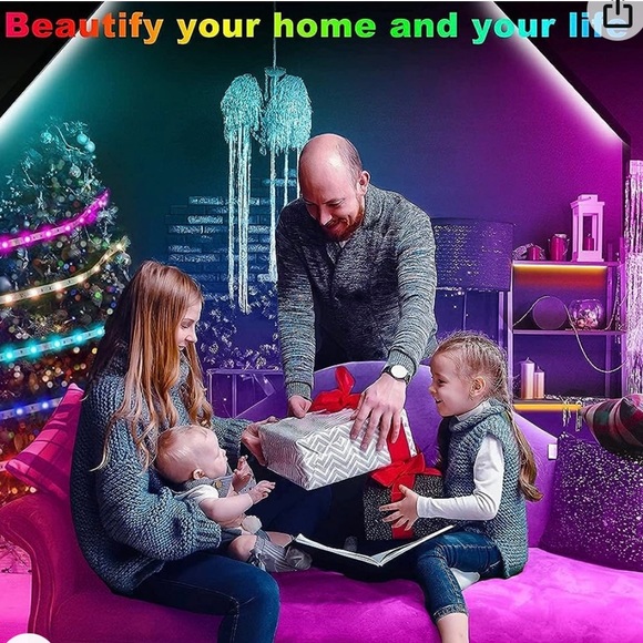 NWB SMART LED STRIP LIGHTS, MUSIC MEMORY FUNCTADJUSTABLE BRIGHTNESS ENERGY SAVIN - Picture 5 of 9